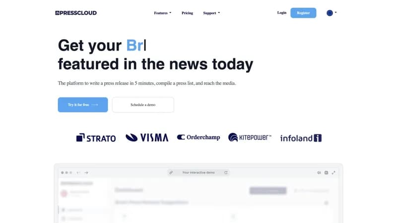 Presscloud.ai screenshot
