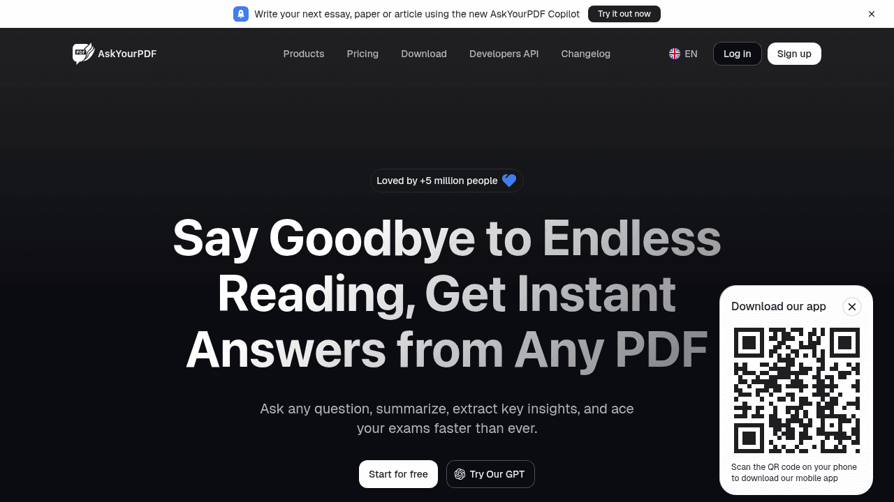 askyourpdf website