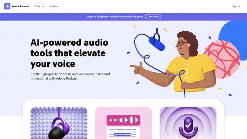 Adobe Podcast screenshot