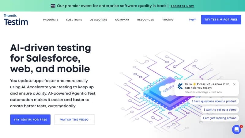 tricentis testim website