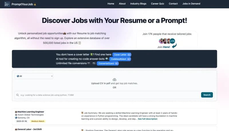 PromptYourJob screenshot
