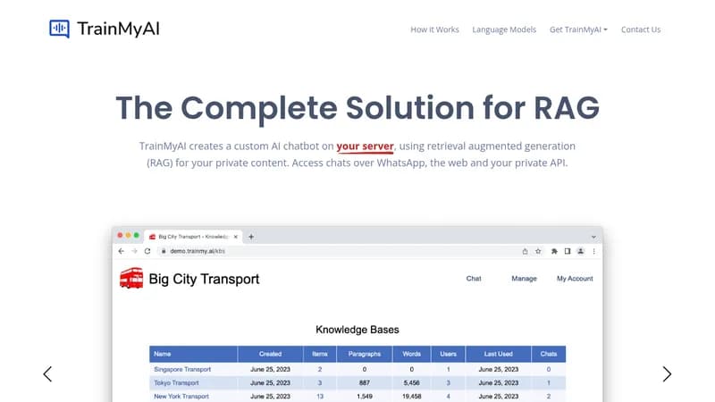 trainmyai website