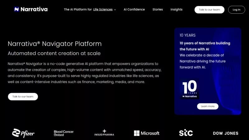 Narrativa Navigator screenshot