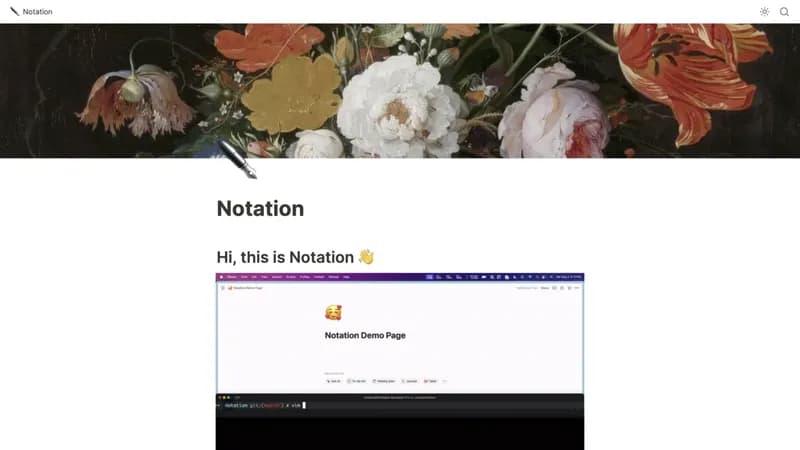 Notation screenshot