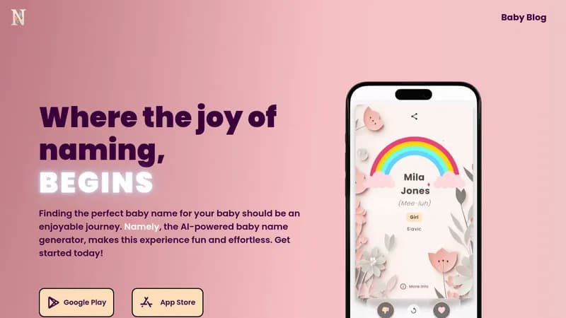 namely website