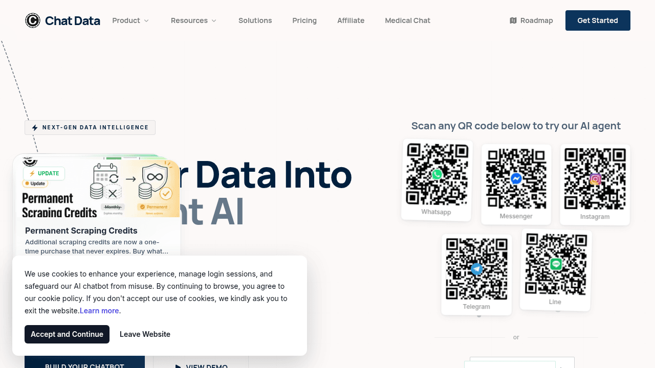 chat data website
