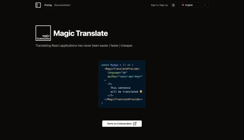 Magic Translate screenshot