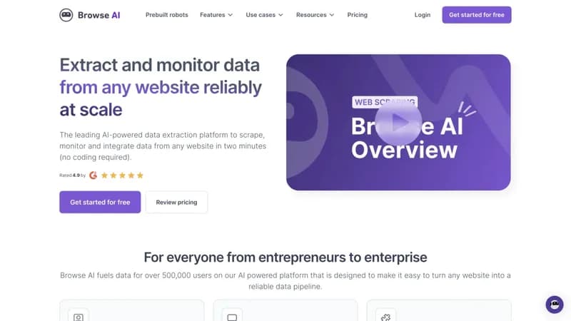 Browse AI screenshot