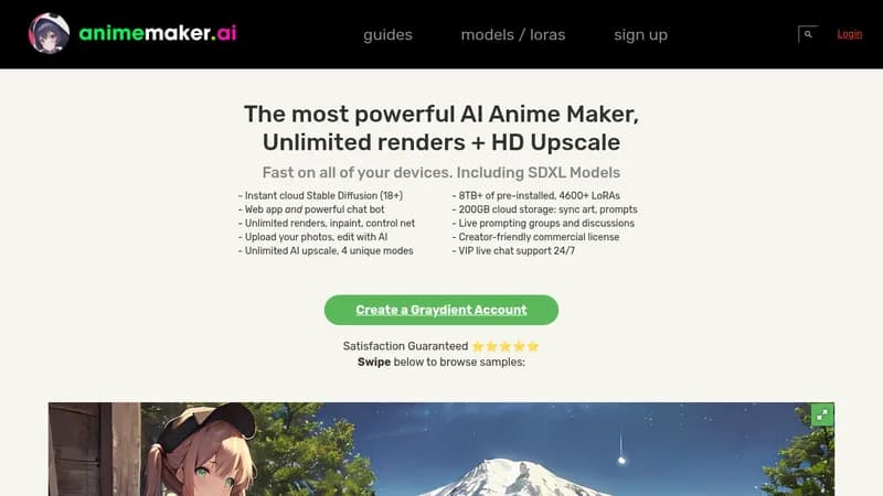 animemaker.ai website