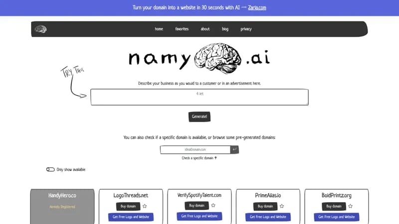 Namy screenshot