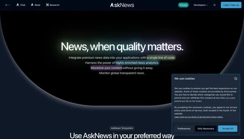 AskNews screenshot