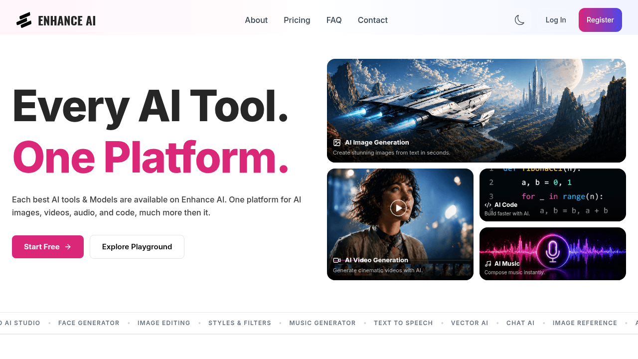 enhance ai website