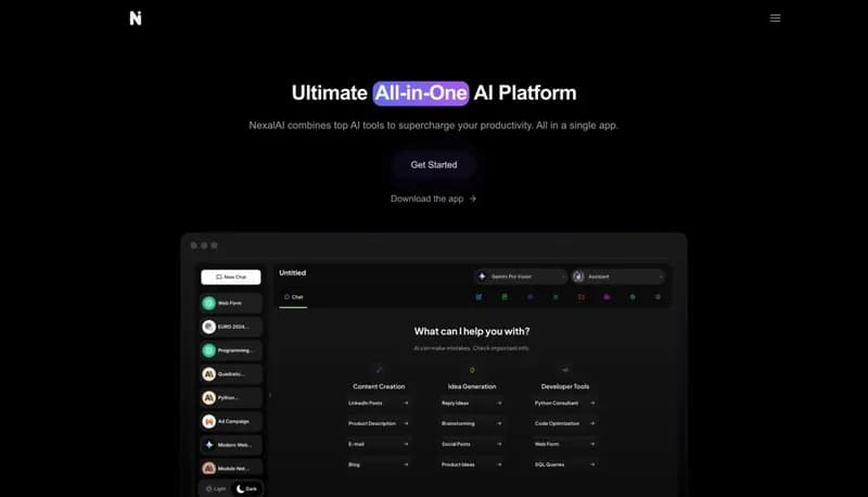 Nexal AI screenshot