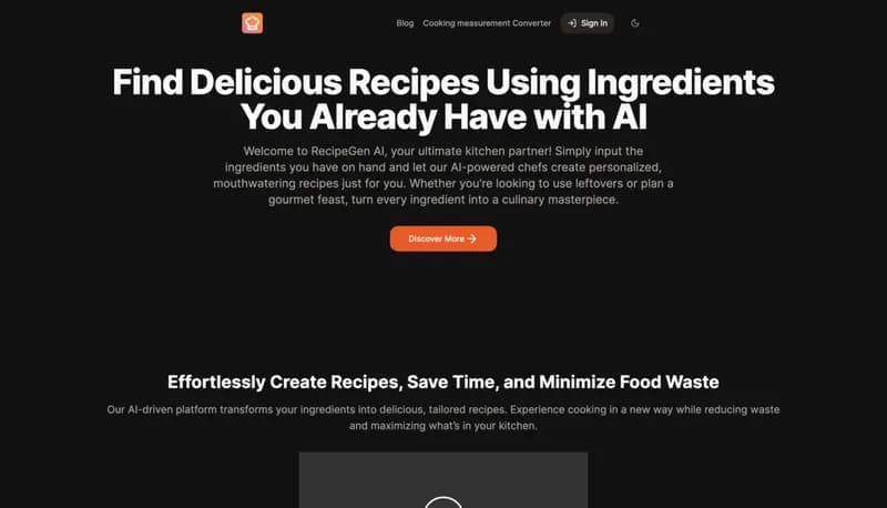 RecipeGen AI screenshot