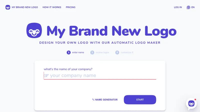 my brand new logo website