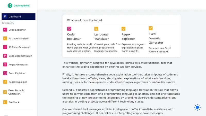 developerpal website
