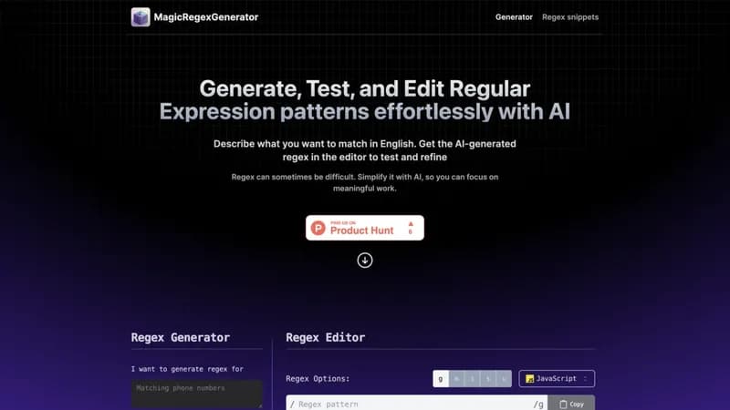 Magic Regex Generator screenshot