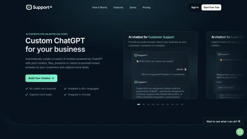 Support AI screenshot