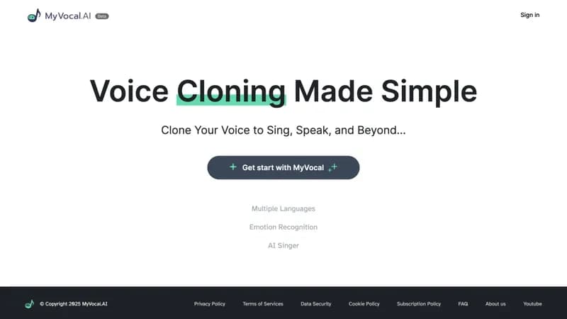 MyVocal.ai screenshot