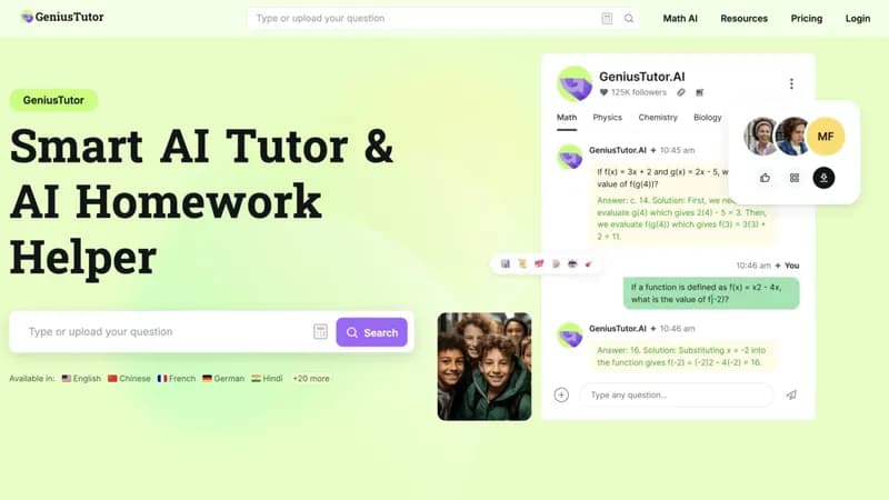 GeniusTutor screenshot