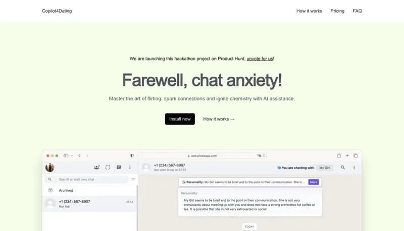 Copilot for Dating screenshot