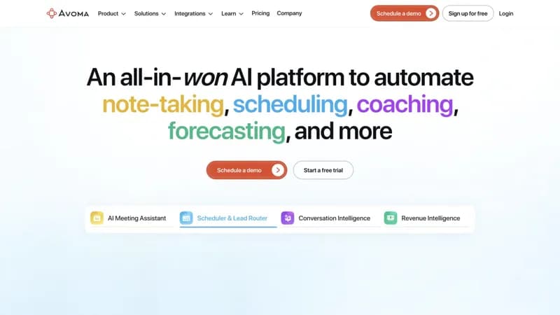 Avoma screenshot