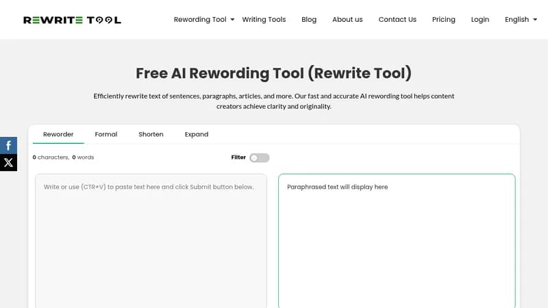 rewritetool.net website