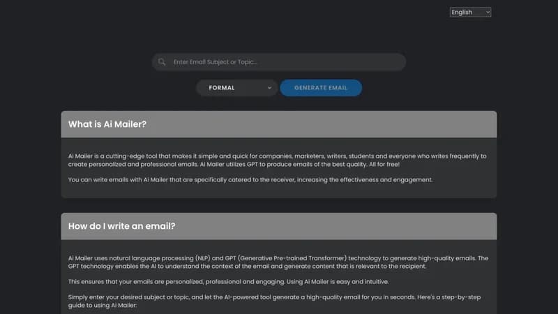 Ai Mailer screenshot
