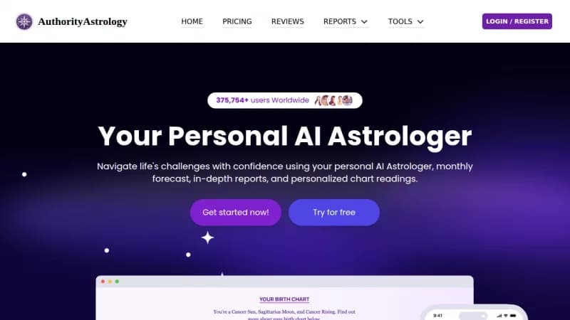 Authority Astrology screenshot
