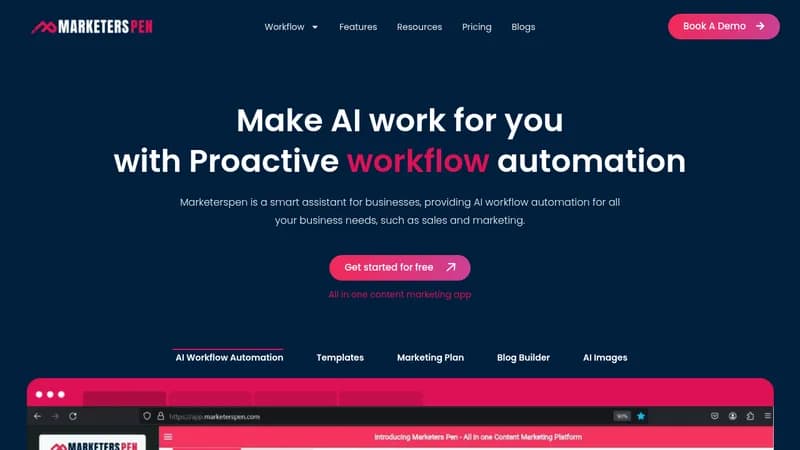 marketerspen website