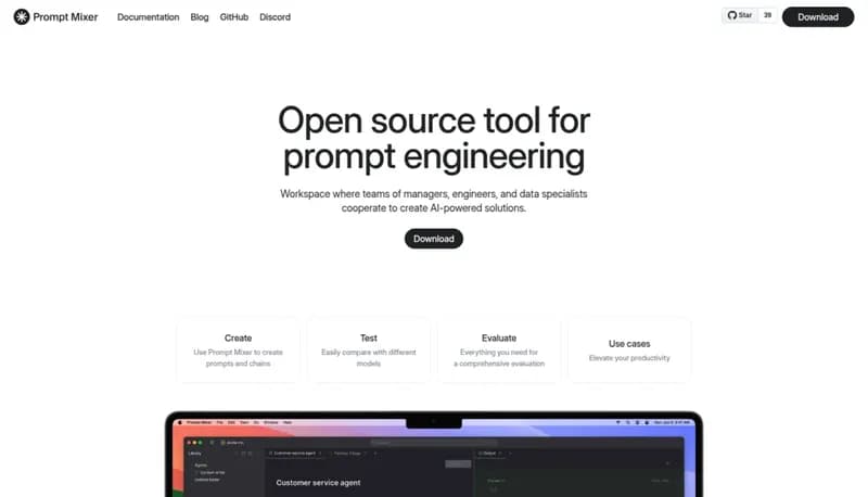 PromptMixer screenshot
