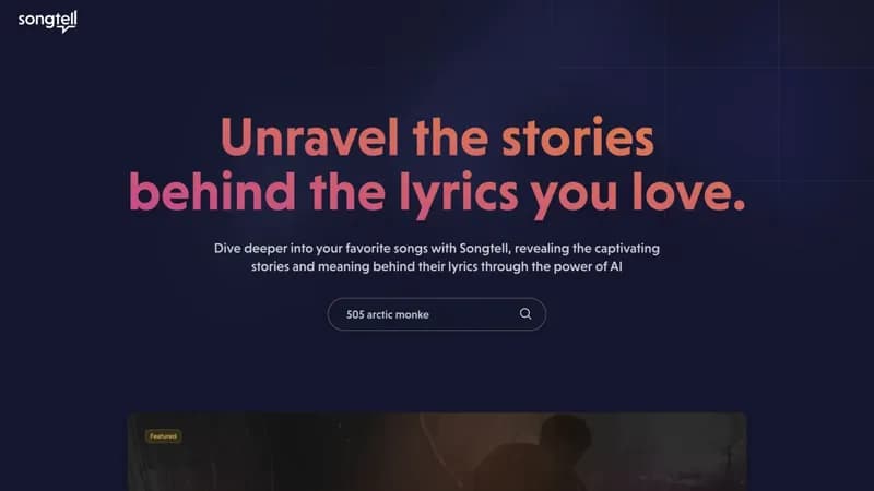Songtell screenshot
