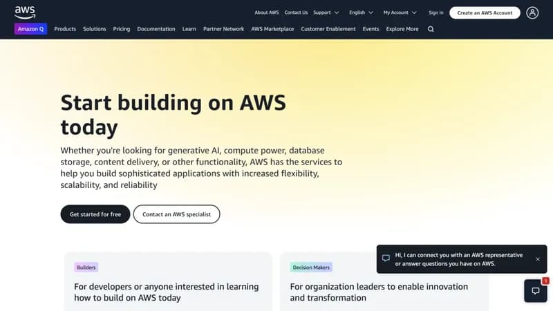 Amazon Web Services (AWS) screenshot