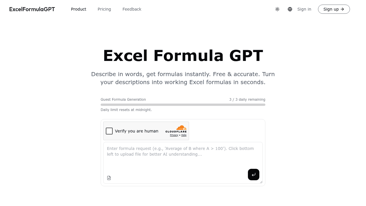 excelformulagpt website