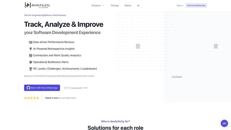 devActivity screenshot