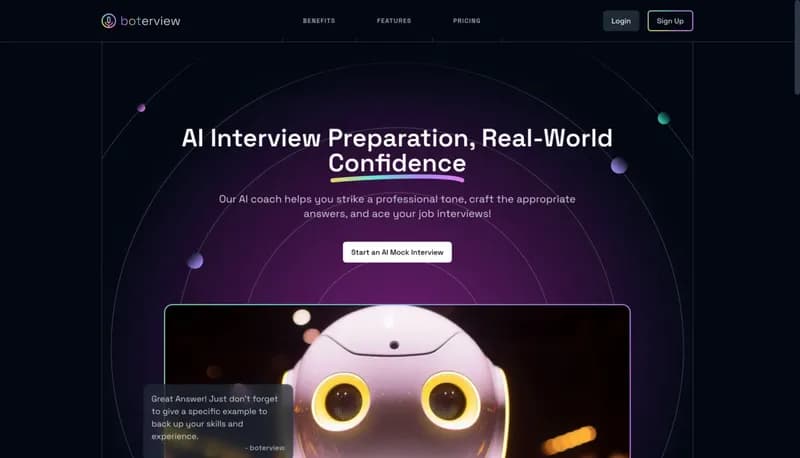 Boterview screenshot