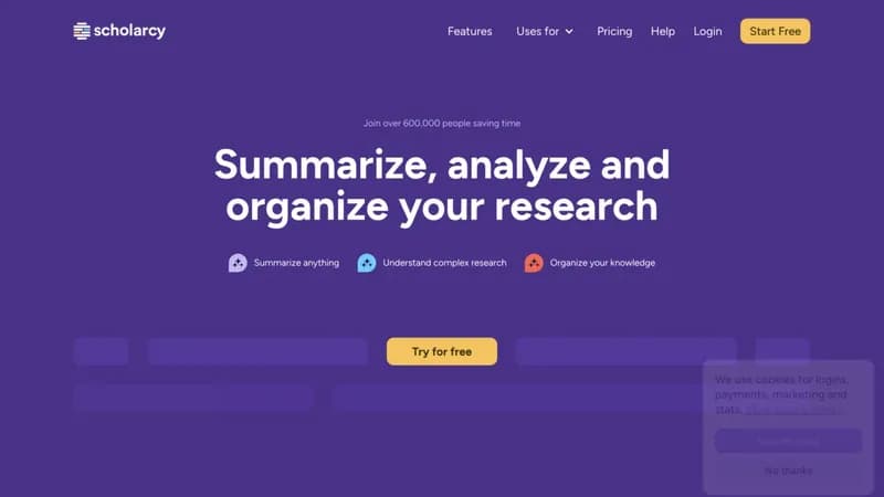 Scholarcy screenshot