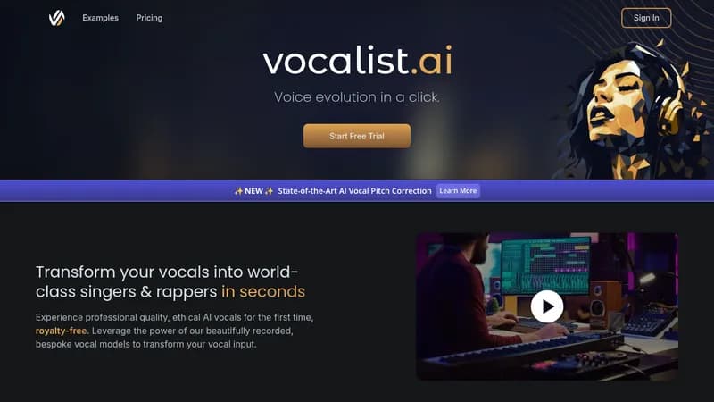 vocalist.ai website