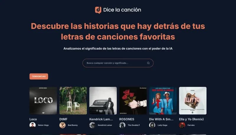 Dice la canción screenshot