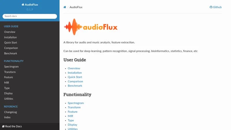 audioflux website