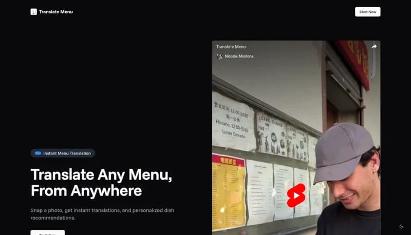 Translate Menu screenshot