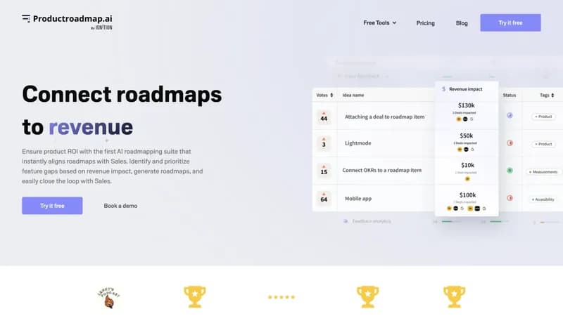 Product Roadmap screenshot