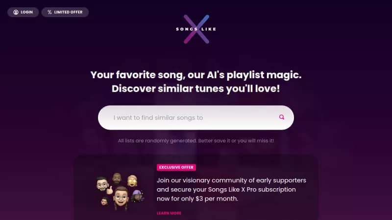 Songs Like X screenshot