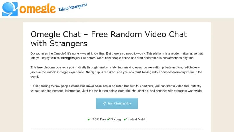 omegle chat website
