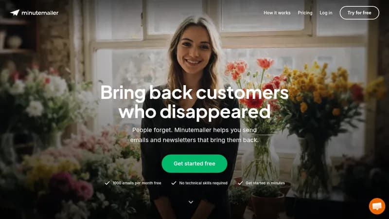 minutemailer website