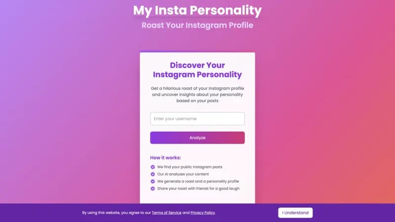 My Insta Personality screenshot