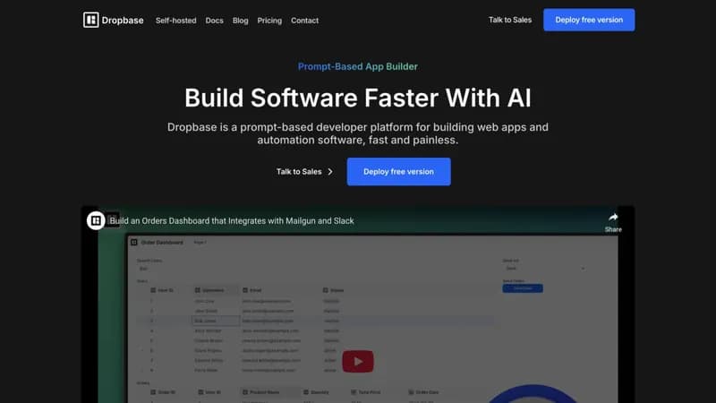 Dropbase AI screenshot