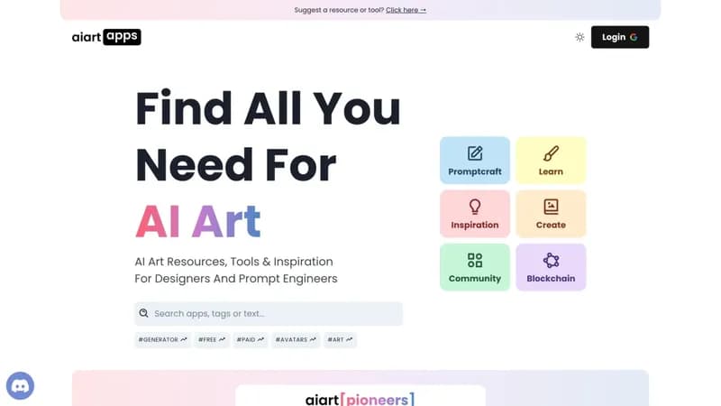 AI Art Database screenshot