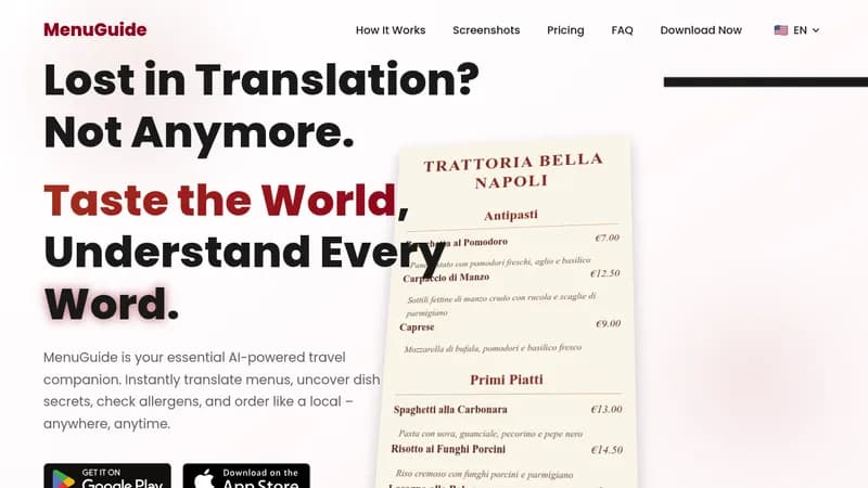 menuguide website