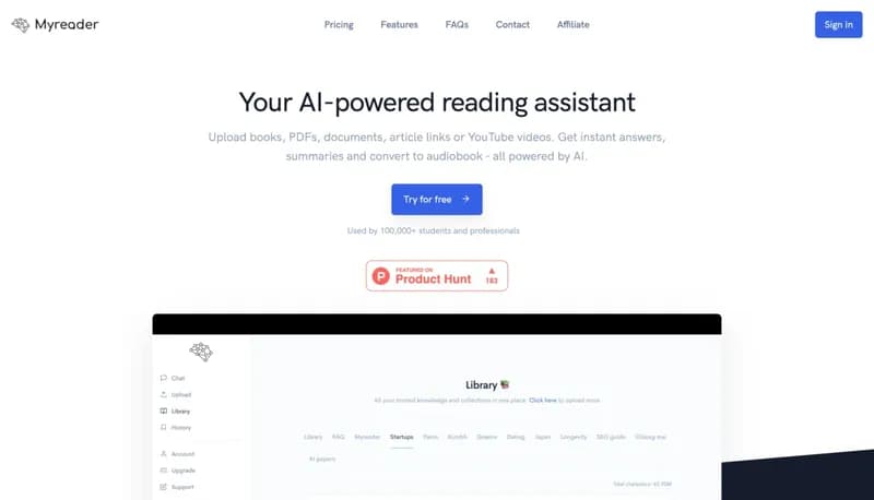 Myreader screenshot
